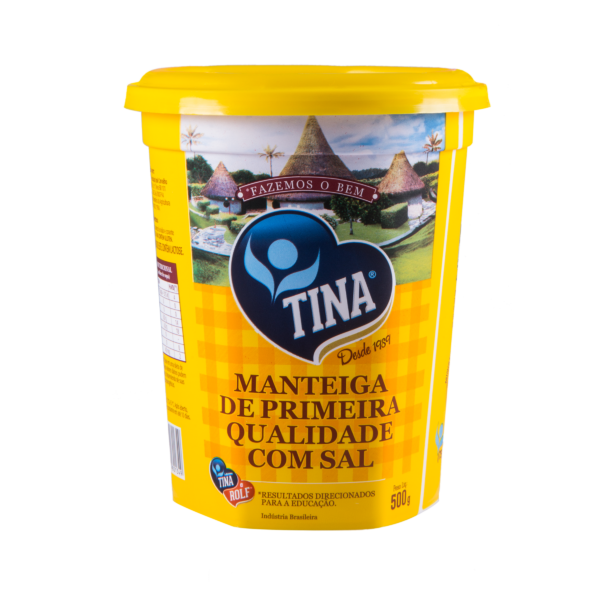 MANTEIGA DE PRIMEIRA QUALIDADE COM SAL 500G - TINA